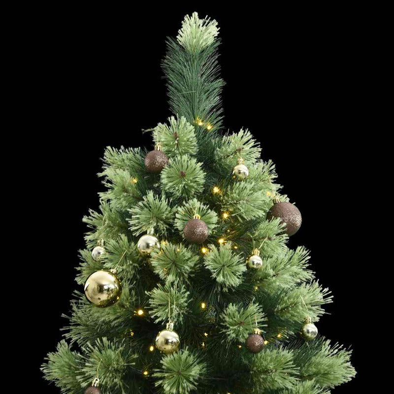 Vidaxl Árbol Navidad Artificial Con Bisagras 150 Led Y Bolas 120 Cm_1