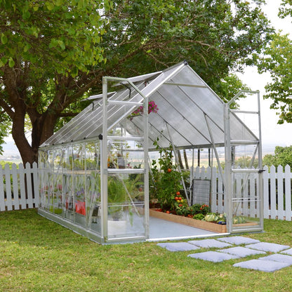 Estufa de jardim híbrida Canopia Balance em policarbonato 367x244x229 cm prateado