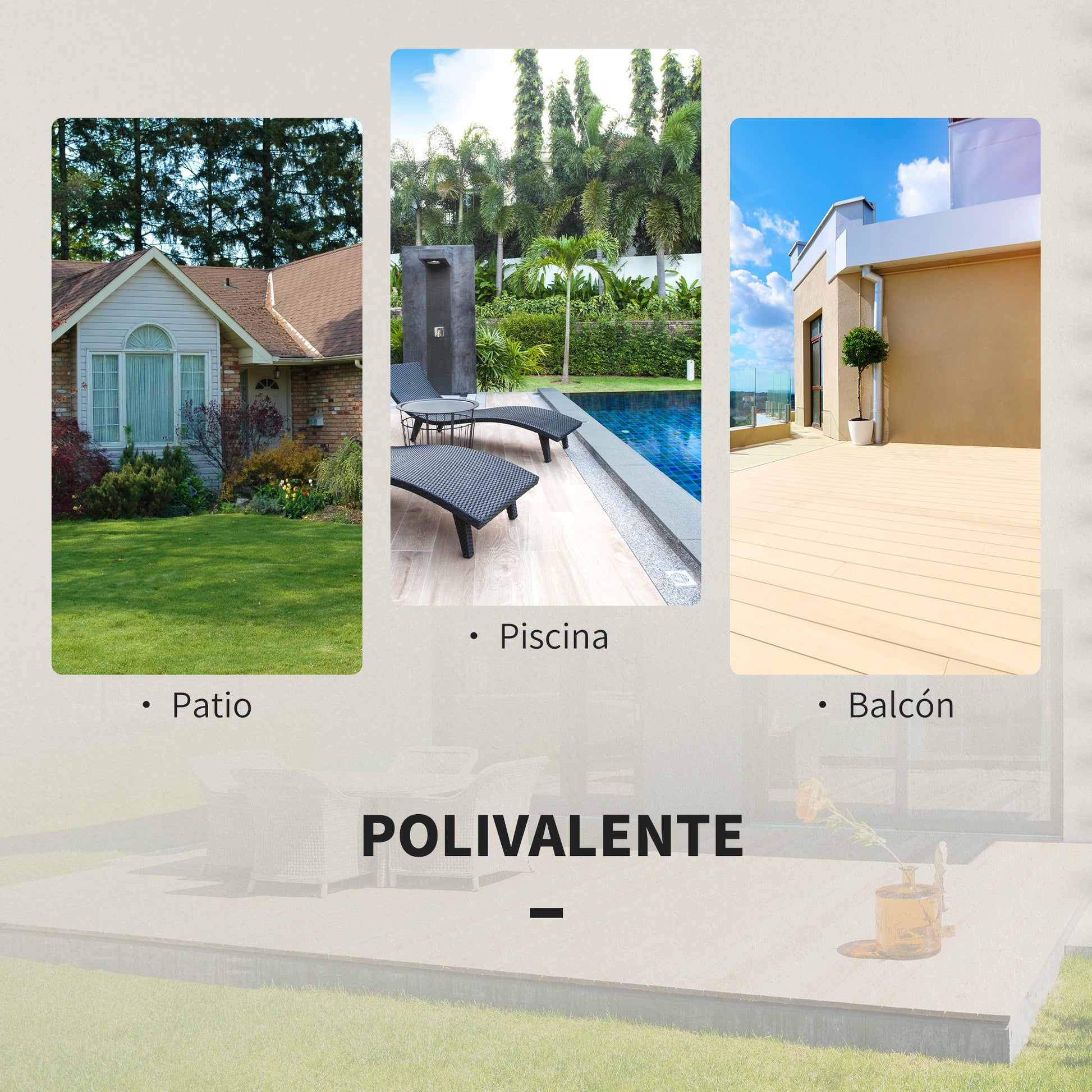 Outsunny Conjunto De Muebles Ratán De Jardín O Terraza 1 Mesa Y 2 Sillas_5