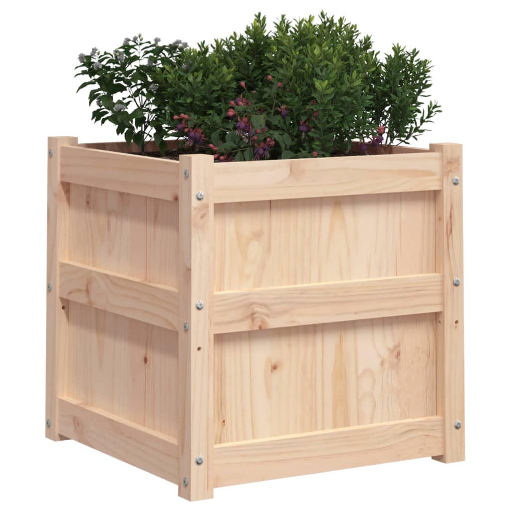 Jardinera Madera Maciza De Pino 50x50x50 Cm_3