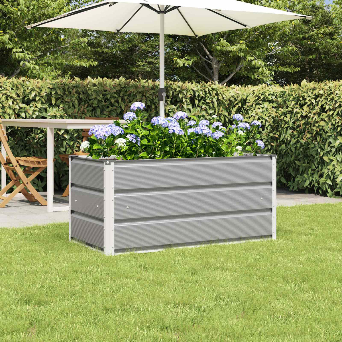 Jardinera Gris Claro 100 X 50 X 45 Cm Acero Galvanizado_1