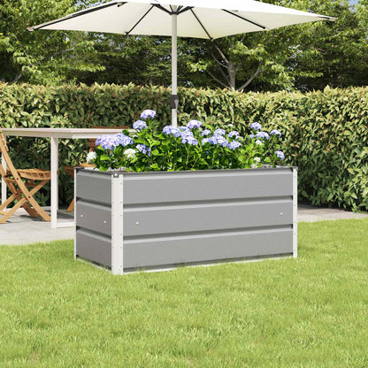 Jardinera Gris Claro 100 X 50 X 45 Cm Acero Galvanizado_1
