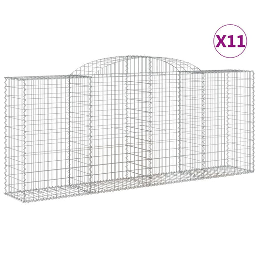 Cestas Gaviones 11 Uds Forma De Arco Hierro 300x50x120/140 Cm_0