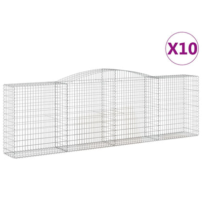 Cestas Gaviones 10 Uds Forma De Arco Hierro 400x50x120/140 Cm_0