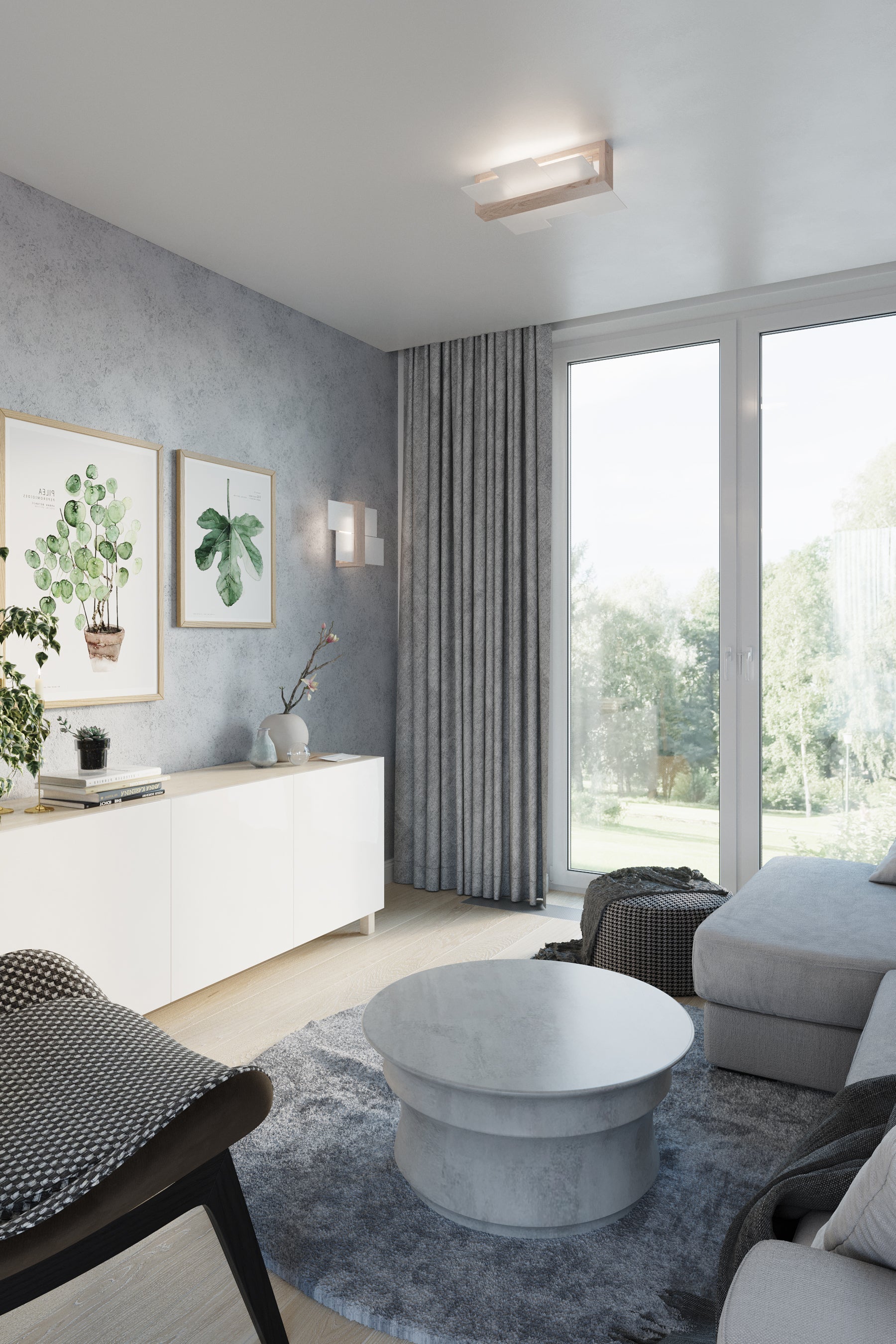 Aplique De Techo De Madera Feniks 2, E27_4