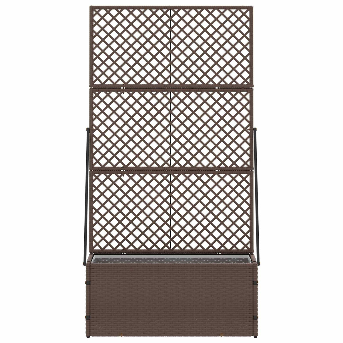 Jardín Enrejado Macetero Marrón 70 X 30 X 135 Cm Metal_2