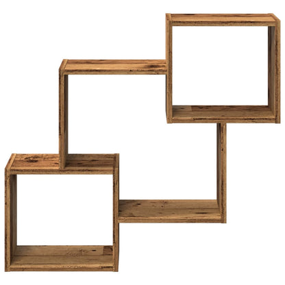 Mueble De Pared Madera Ingeniería Madera Envejecida 78x18x71 Cm / Vetonek_1