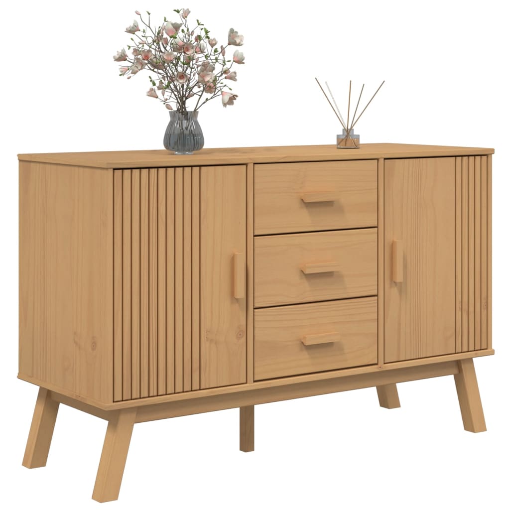 Aparador Olden Madera Maciza De Pino Marrón 114x43x73,5 Cm / Vetonek_2