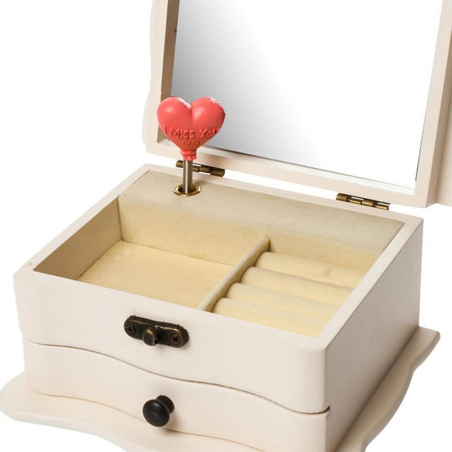 Caja Joyero Friends Madera Cuadrada Con Espejo Y Cajón_4