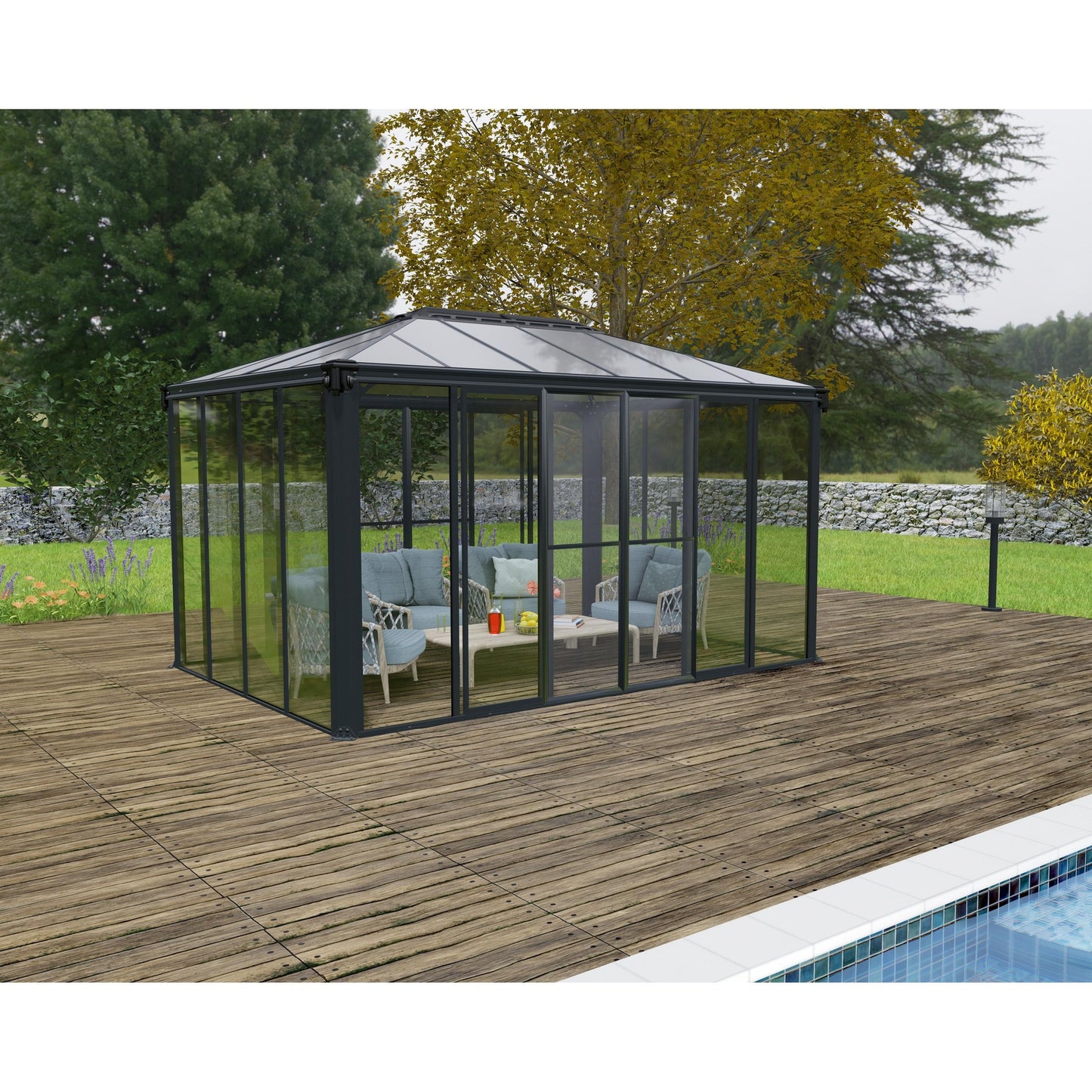 Gazebo fechado Ledro, 430x295 cm, Canopia, da Palram 