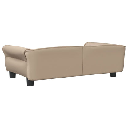 Cama Para Perros De Cuero Sintético Color Capuchino 95x55x30 Cm / Vetonek_1
