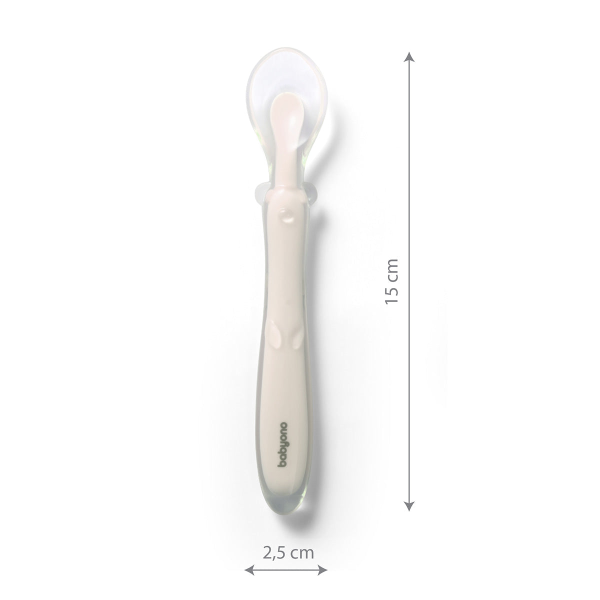 Cuchara De Silicona Flexible Para Bebés Beige_3