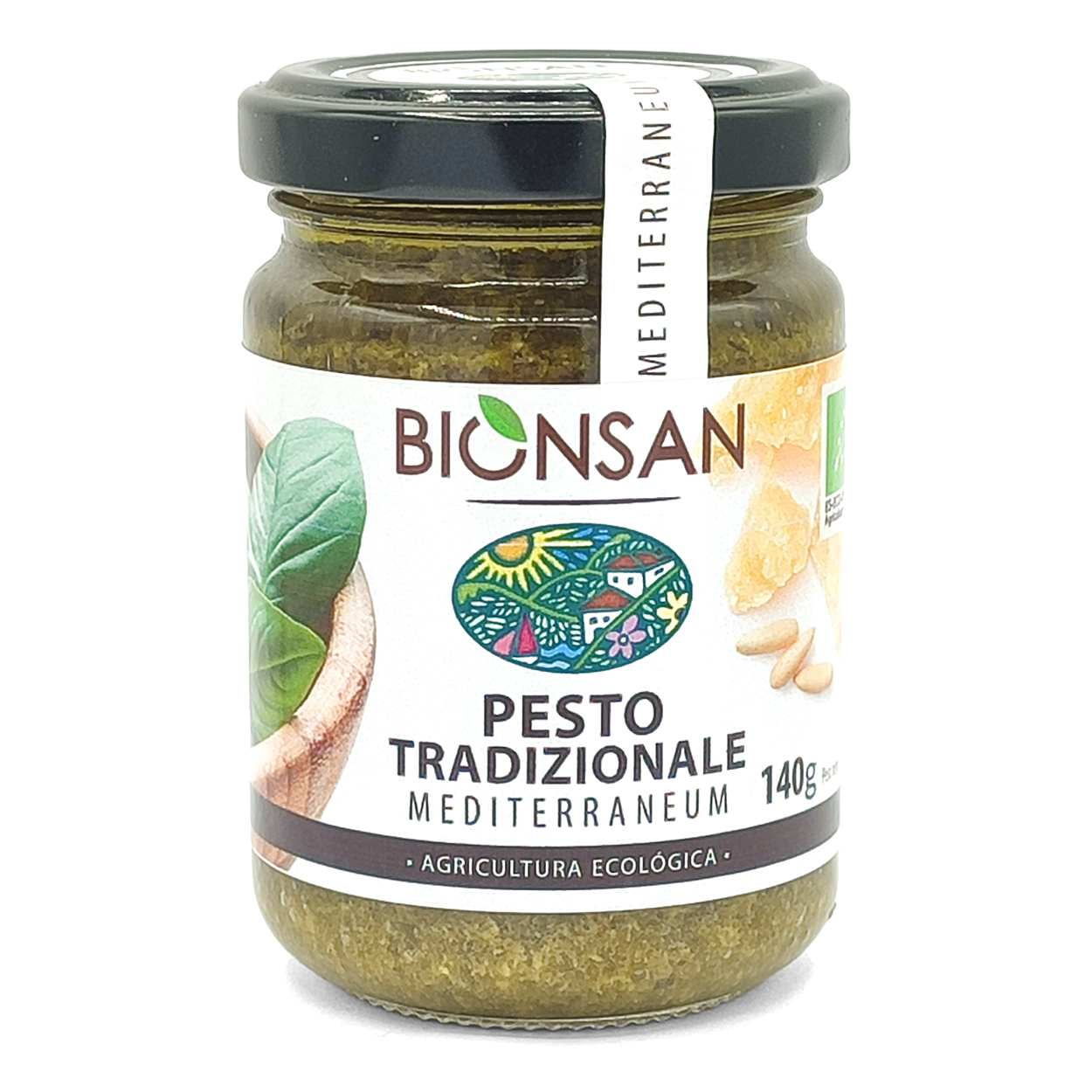 Pesto Tradizionale Con Piñones Eco Bionsan 140g_1