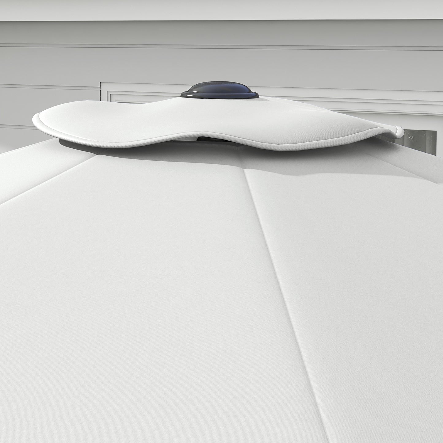 Outsunny Toldo De Recambio De Sombrilla De 3 M Con Ventilación Superior Blanco_4