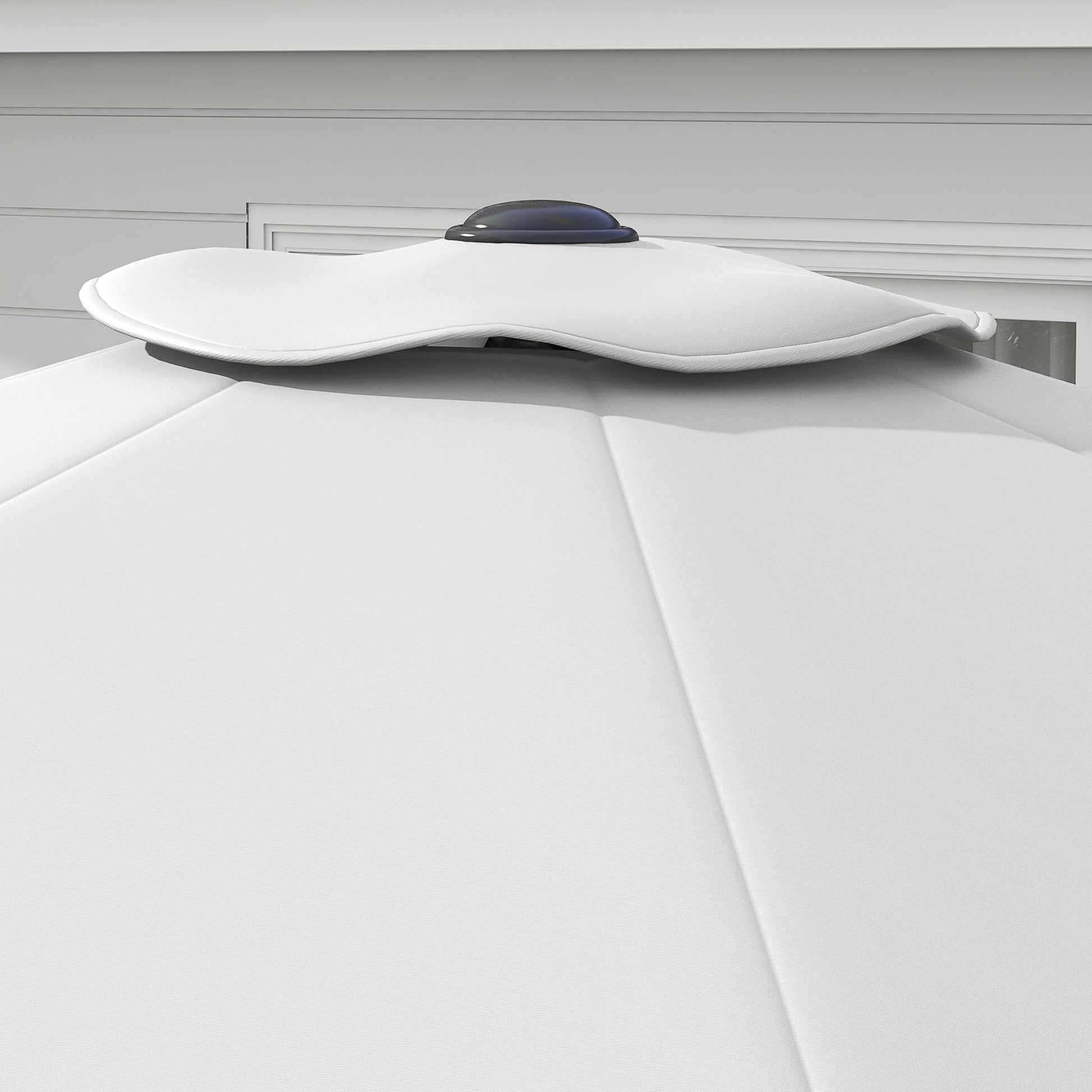 Outsunny Toldo De Recambio De Sombrilla De 3 M Con Ventilación Superior Blanco_4