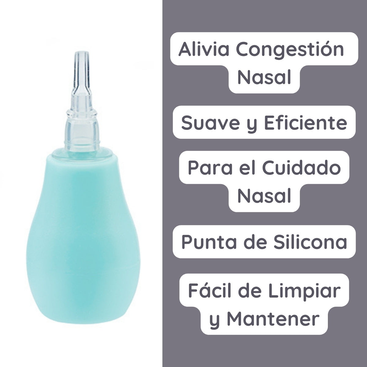 Babyono Aspirador Nasal De Pera Mint | Naricita Despejada En Segundos, Sin Agobios_2