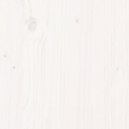Tumbona De Madera Maciza De Pino Blanca 205x110x31,5 Cm / Vetonek_2