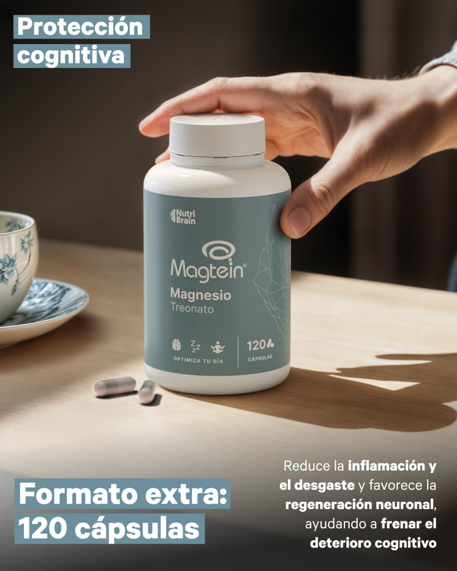 Magnesio L-treonato 2000mg Magtein Cerebro Nutribrain 120 Cápsulas_4