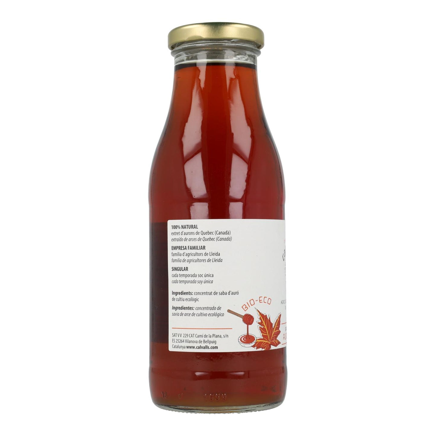 Xarope de ácer Eco Cal Valls Grau A, 500 ml