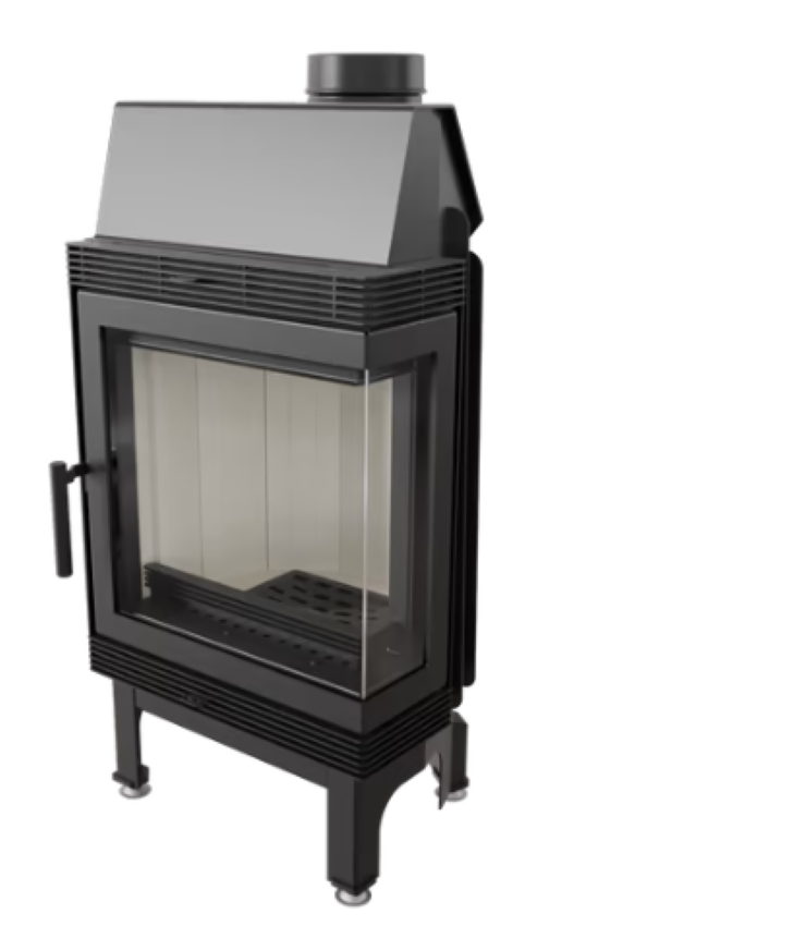 Bricosol Chimenea De Leña De Acero Kratki Blanka Derecha 8 Kw Ø 160_2