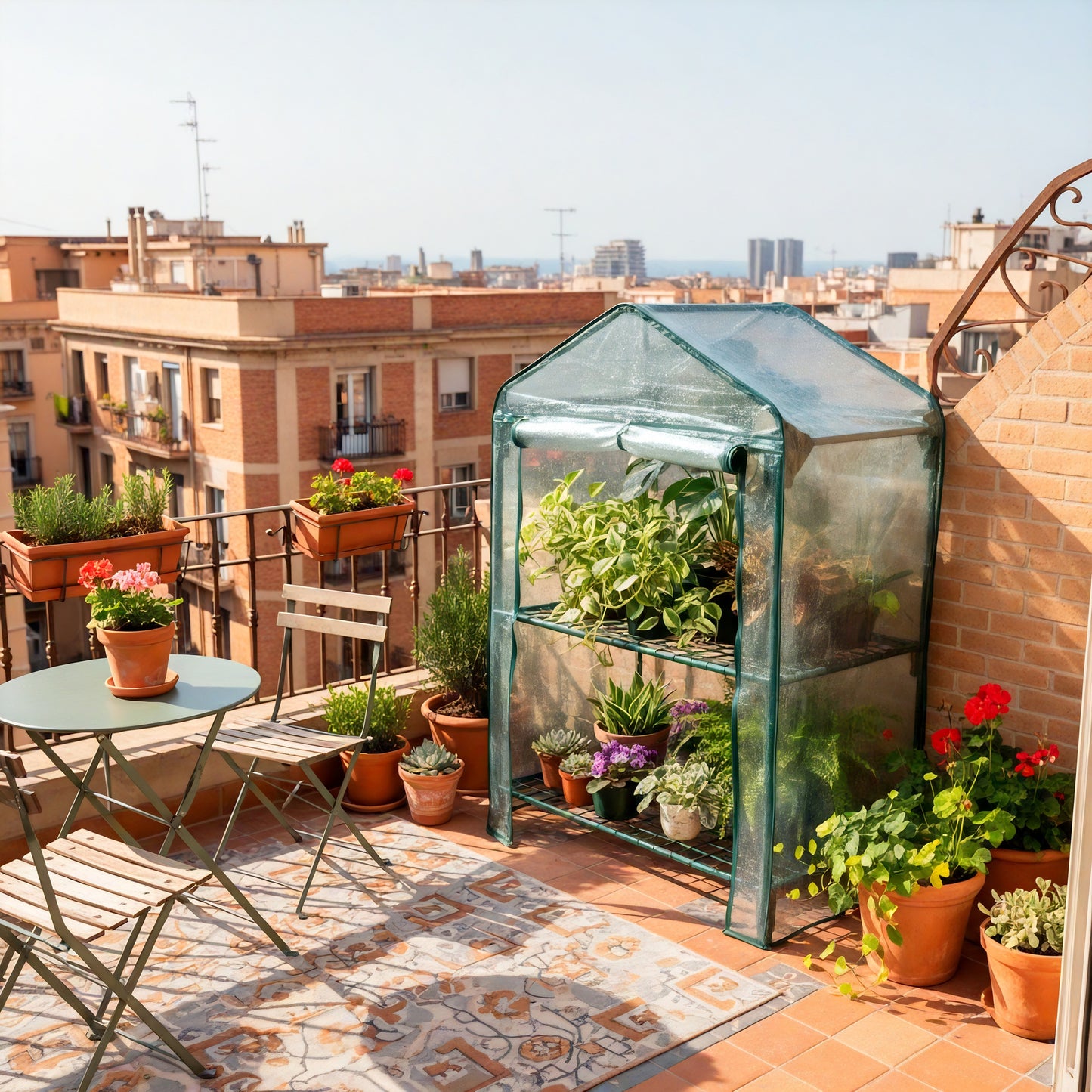 Estufa de varanda Biotop com 2 prateleiras