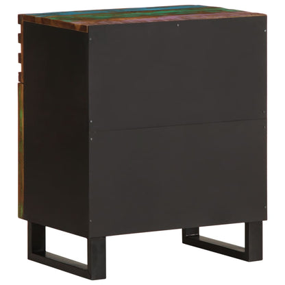 Mesita De Noche Madera Maciza De Acacia 50x34x60 Cm_2