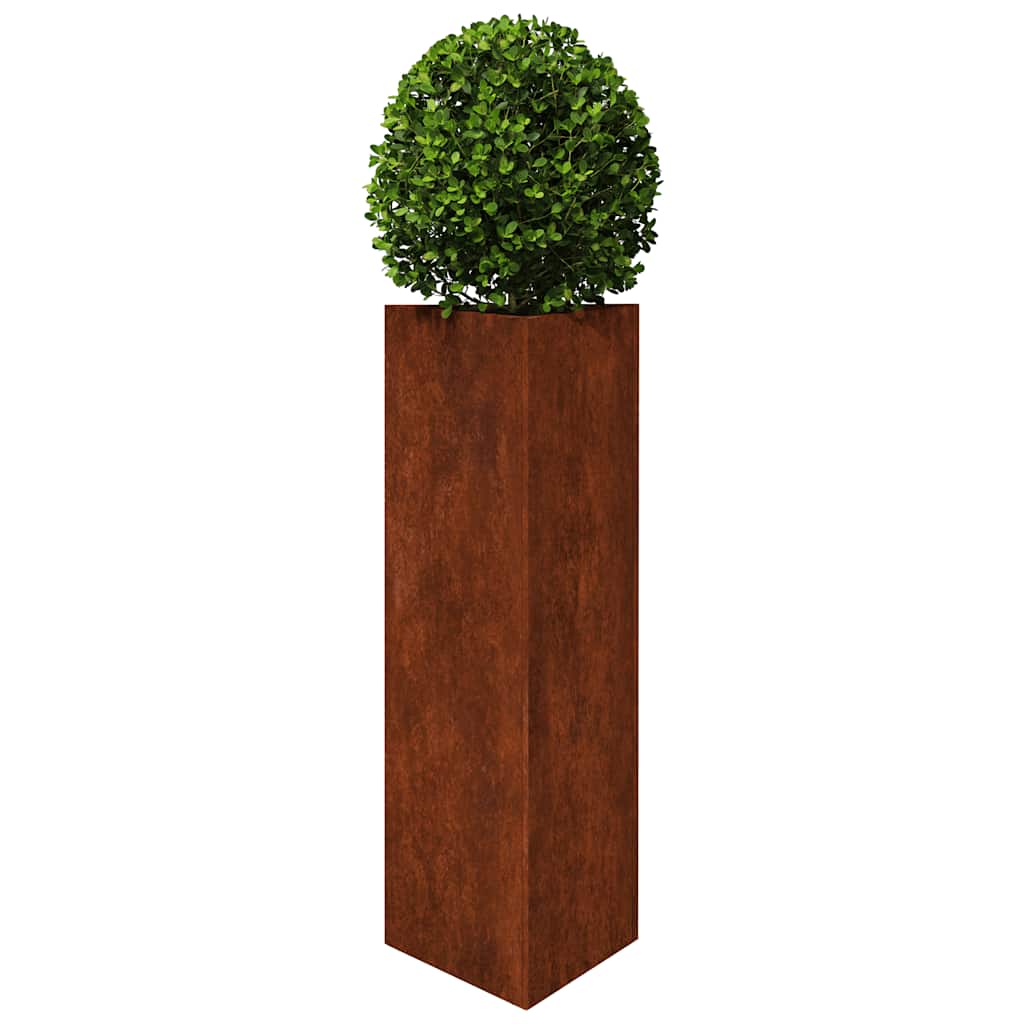Jardinera De Acero Corten 30x26x75 Cm_2