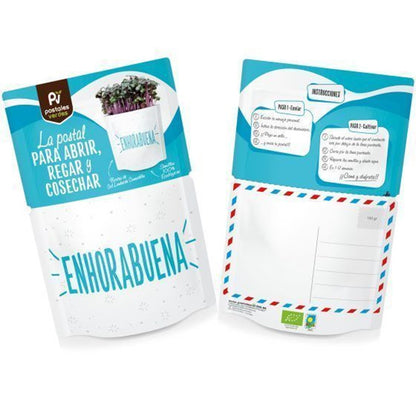 Postais de sementes verdes "Parabéns" Garden Pocket