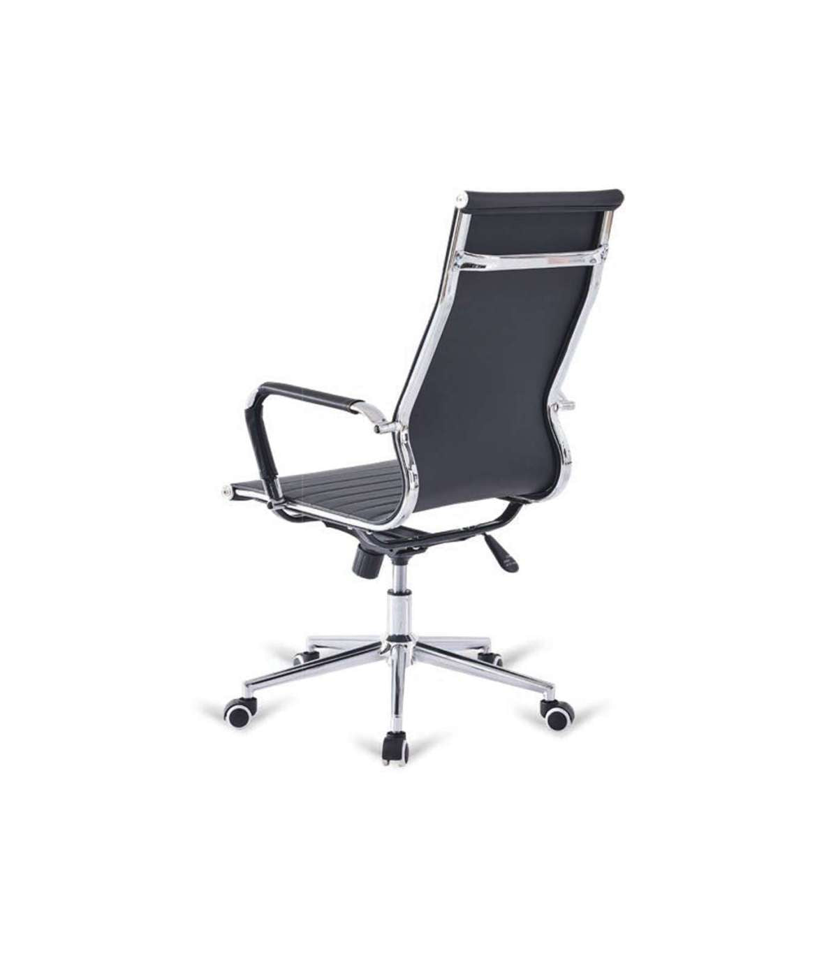 Silla De Oficina Giratoria Y Elevable París Alta. Acabado En Negro. 54 Cm(ancho) 108-113._3