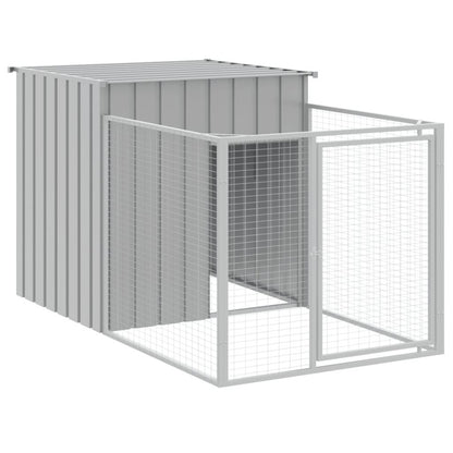 Vidaxl Caseta Perro Corral Acero Galvanizado Gris Claro 110x1017x110cm_5