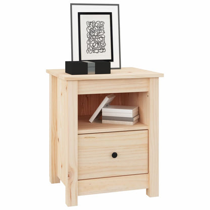 Mesitas De Noche 2 Uds Madera Maciza De Pino 40x35x49 Cm_2