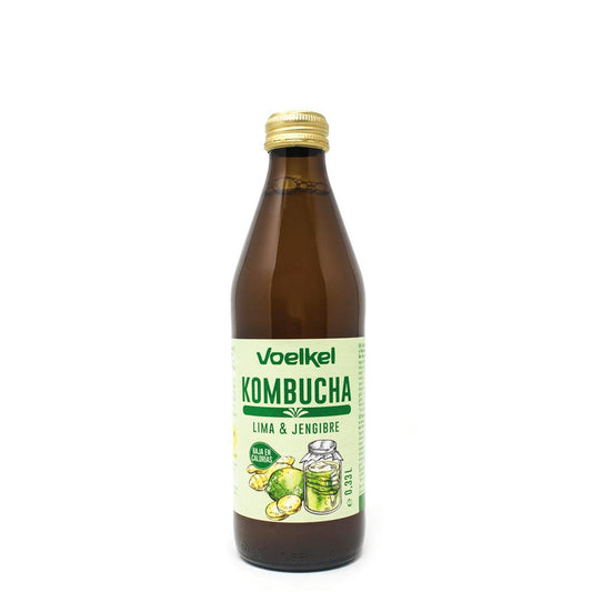 Kombucha de limão e gengibre Voelkel 330 ml