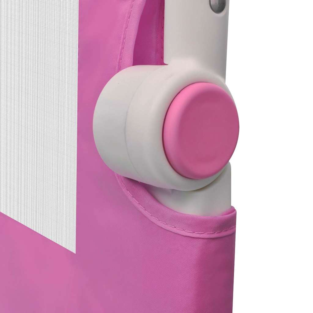 Barandilla De Seguridad Cama De Niño 2 Uds Rosa 102x42 Cm_5