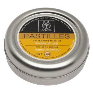 Pastilhas Apivita Mel e Tomilho para Dor de Garganta 45 g