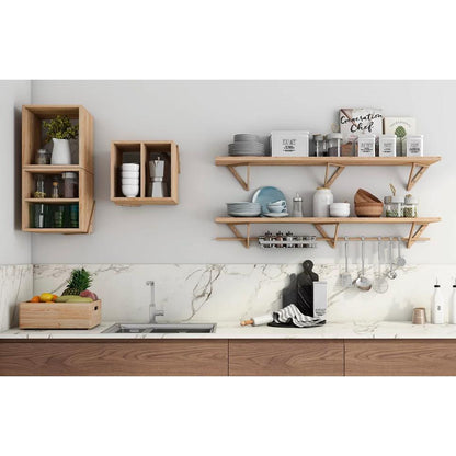 Prateleira de parede triangular 90x17 cm