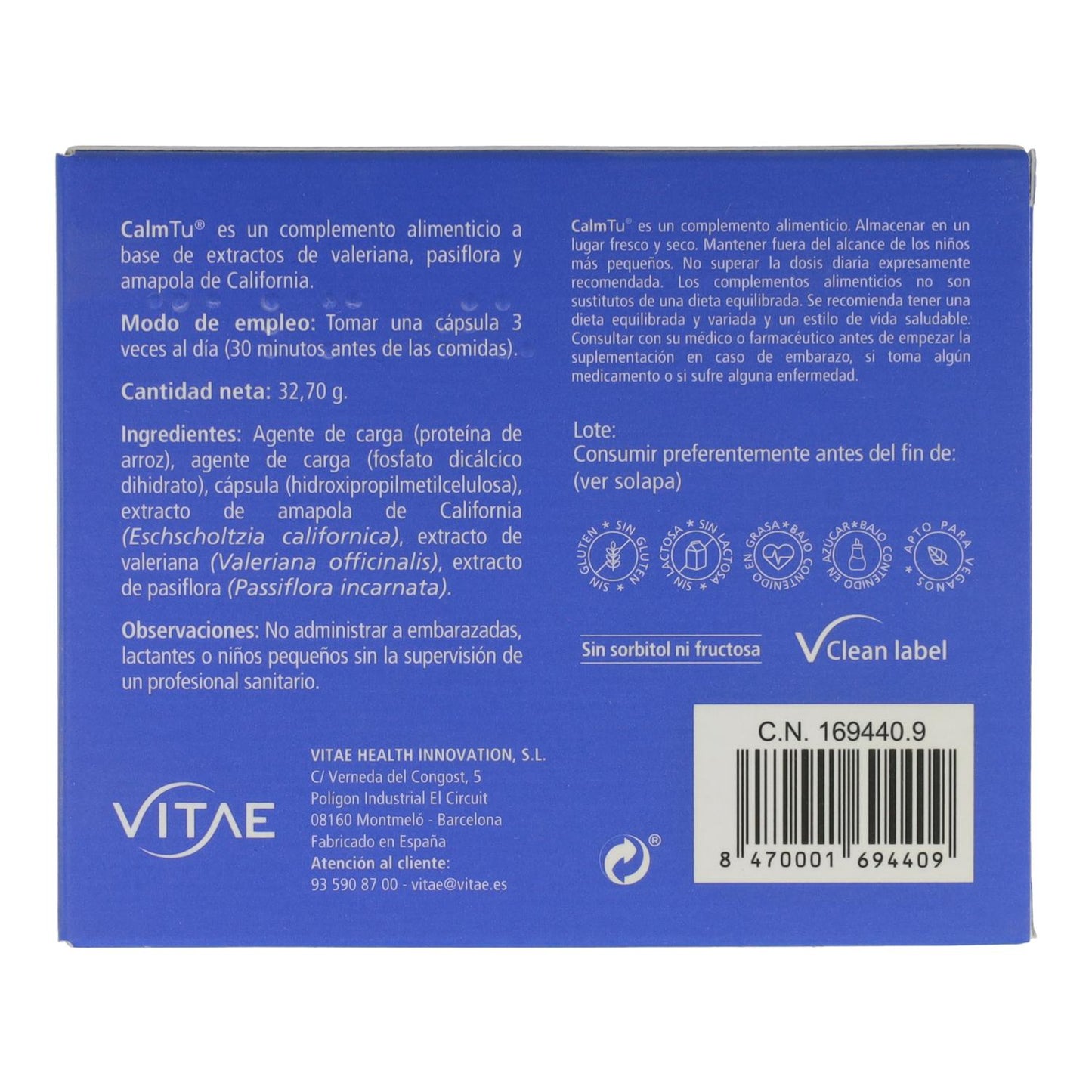 Acalme o seu 60 Caps Vitae