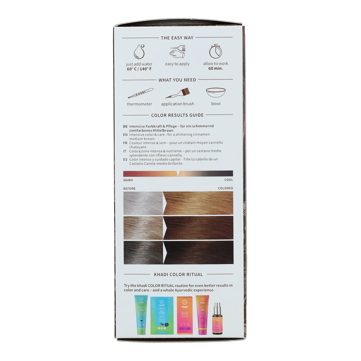 Corante natural Khadi castanho médio 100 g