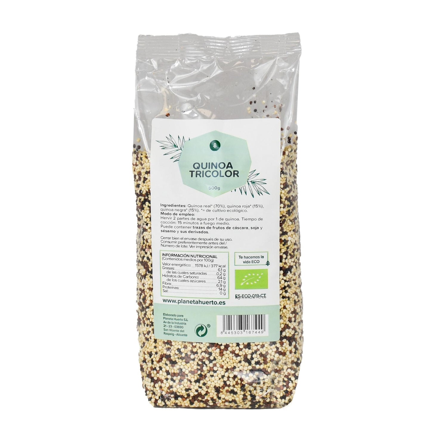 Pack 10x Quinoa tricolor ECO Planeta Huerto 500 g