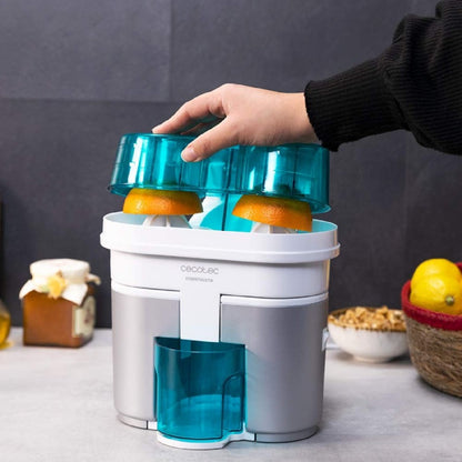 Exprimidor Naranjas Eléctrico Essentialvita Twice White. 90 W, Doble Cabezal Y Cortador, Filtro Para Pulpa, Vaso 500ml, Piezas Aptas Para Lavavajill_1