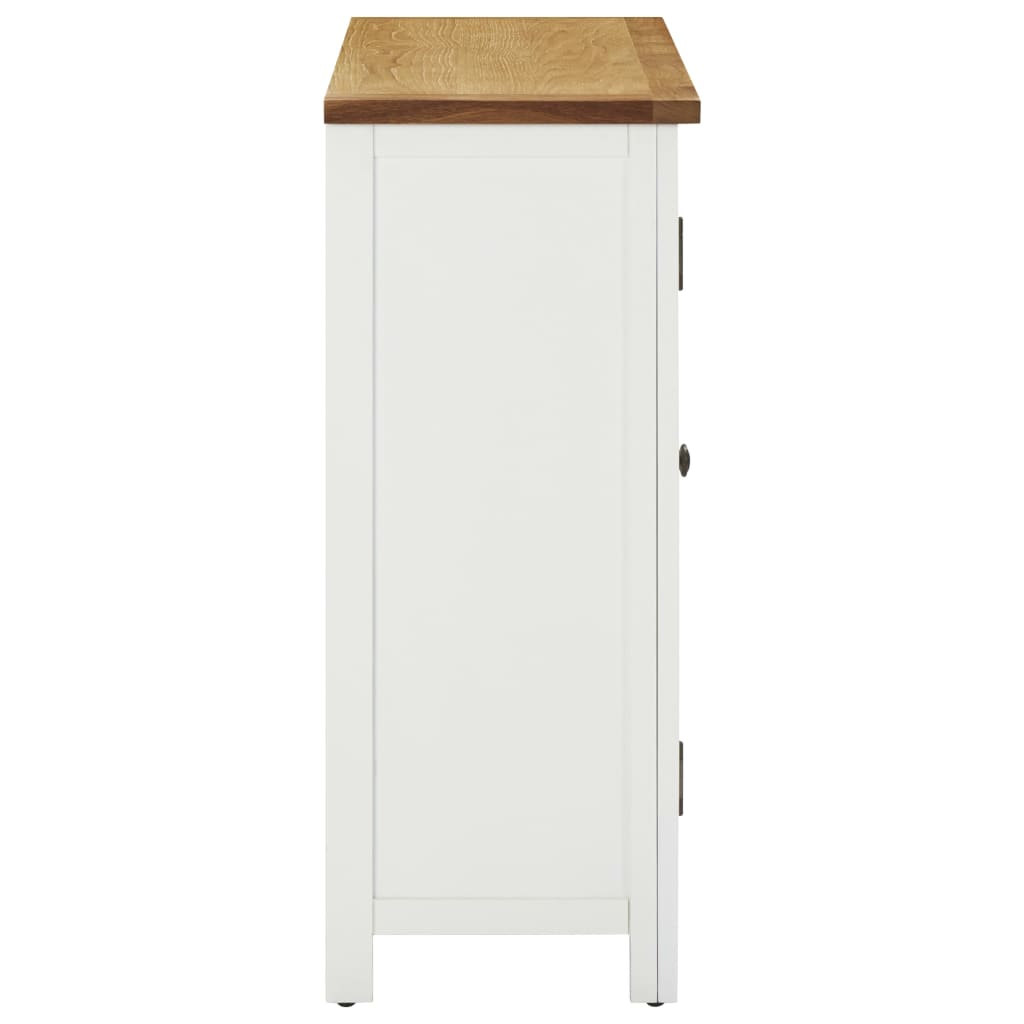 Mueble Botellero De Madera Maciza De Roble 80x32x80 Cm_3