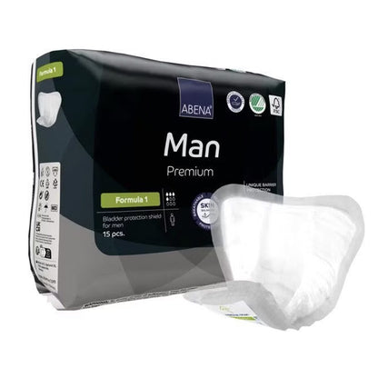 Pensos para incontinência masculina Fórmula 1 ABENA, 15 unidades
