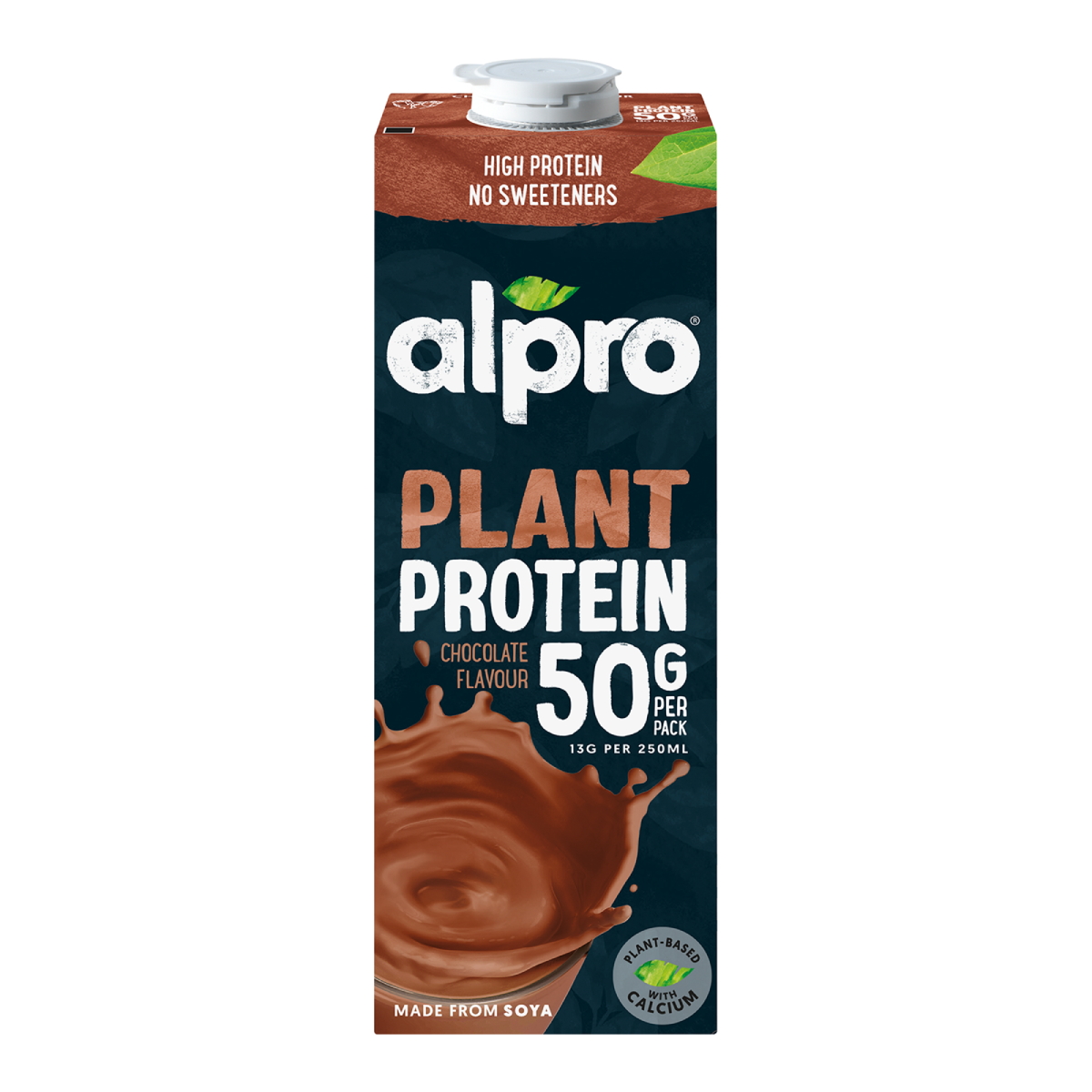 Bebida de soja com chocolate Alpro e proteína 1 litro