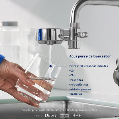 Filtro de água para torneira cromada EcoPro Compact Tapwater