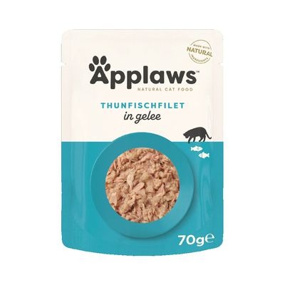 Ração húmida para gatos Envelope Filete de Atum em Geleia Applaws 70g