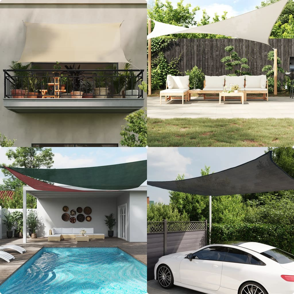 Vidaxl Toldo De Vela Verde Oscuro Hdpe 160 G/m² 2,5x4,5 M_1