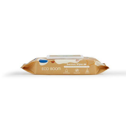 Toalhitas biodegradáveis ​​de bambu Ecoboom 60 unidades