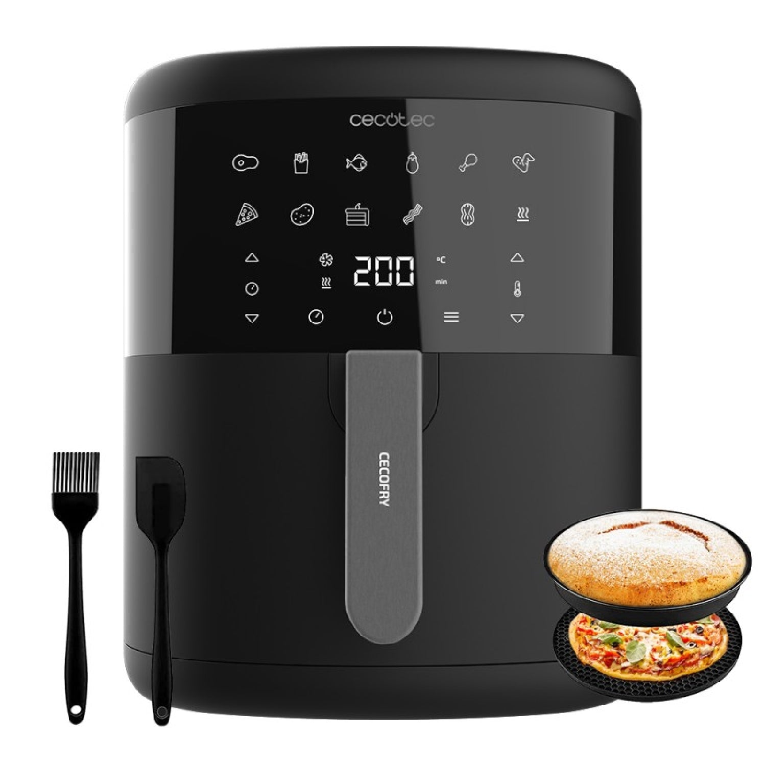 Freidora Sin Aceite 6 L De Aire Caliente Con Accesorios Cecofry Bombastik 6000 Full, 1700 W, Tecnología Perfectcook, Regulación De Temperatura Y Tie_0
