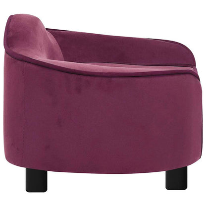 Vidaxl Sofá Para Perros Felpa Borgoña 67x47x36 Cm_4
