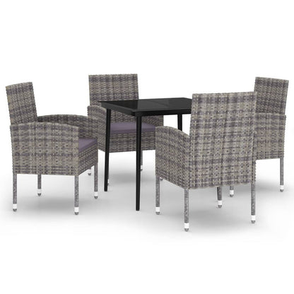Vidaxl Juego De Comedor De Jardín 5 Piezas Gris Antracita_0