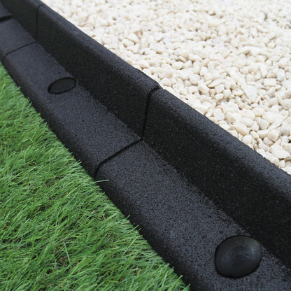 Bordes De Césped Negro Flexibles Jardín Bordes De Césped Paquete De 4 X 1.2m_2